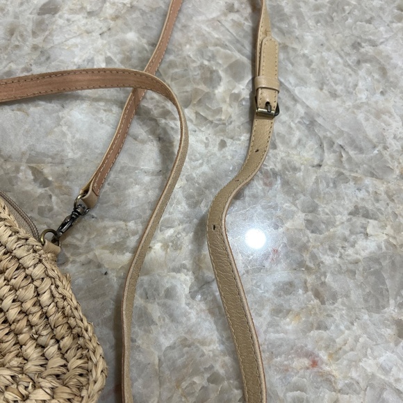 Beaded Evil Eye Raffia Crossbody Bag - Picture 5 of 7